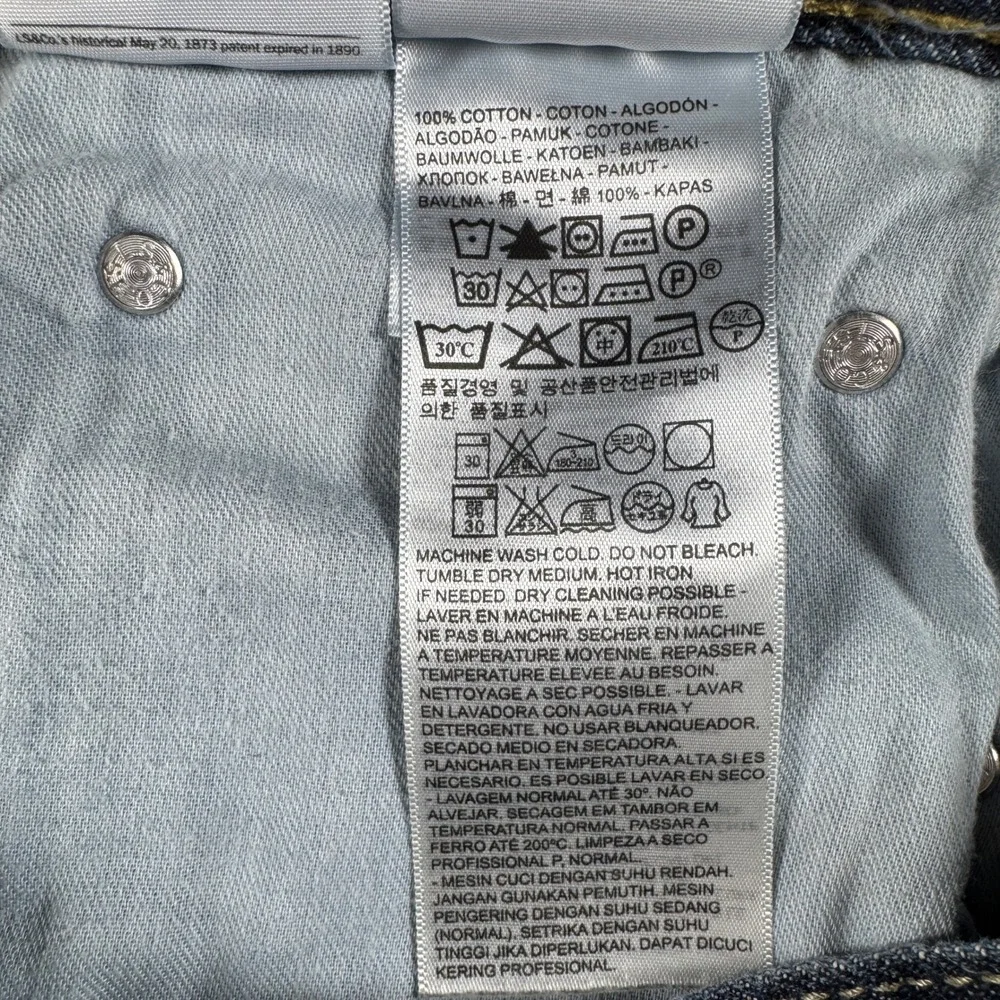 Levis 559 Mens Relaxed Straight Leg Jeans 36x32 Dark Wash Blue Denim